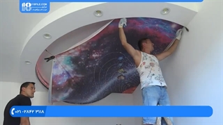 آموزش نصب آسمان مجازی بر روی سقف کناف کاری شده