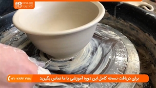آموزش سفالگری با چرخ _ آموزش ساخت سه نوع کاسه سفالی