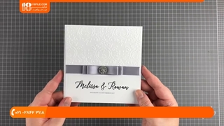 ایده های جالب برای عروسی _ تزئین نوشته های کارت دعوت عروسی با فویل طلایی برجسته