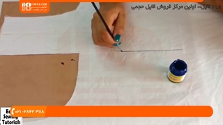 آموزش کشیدن طرح سنتی بر روی لباس ( نقاشی روی پارچه )