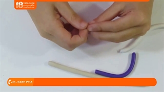 آموزش ساخت آویز گردنبند با خمیر ( طرح سنگ صیقل داده شده )