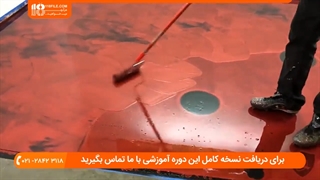 آموزش نصب دیوارپوش اپوکسی _ کفپوش اپوکسی قرمز و مشکی متالیک
