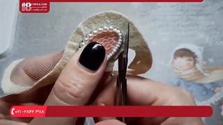 آموزش جواهر دوزی | د پردې د ګلدوزۍ روزنه - دوخت گل سینه موش