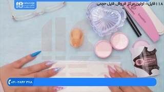 آموزش کاشت ناخن | د نوک امپلانټونه -  کاشت فرمر با اکریلیک روی ناخن کوتاه