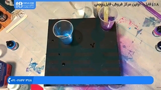 آموزش نقاشی با رزین _ نحوه ایجاد طرح و نقش سلولی