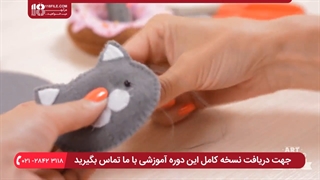آموزش نمد دوزی | آموزش دوخت زیر لیوانی نمدی طرح گربه