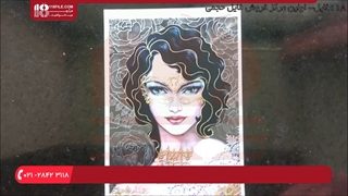 آموزش ویترای - آموزش کشیدن نقاشی یک خانم با گل رز روی شیشه