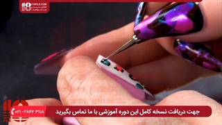 آموزش طراحی ناخن با انواع رنگ های لاک