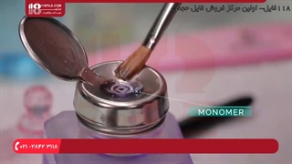 آموزش کاشت ناخن - آموزش کاشت با فرمر نحوه اکریلیک زدن با دست مخالف