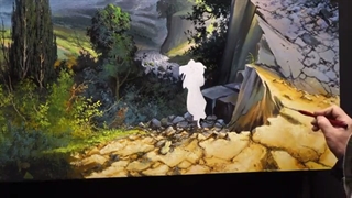 منظره کوهستان- رنگ روغن (انجیل) شبان نیکو (در اشاره به عیسی ع)