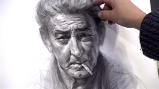 طراحی پرتره - با زغال