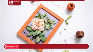 آموزش رنگ کردن روبان با آبرنگ (( روبان دوزی ))