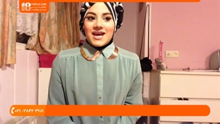 آموزش بستن روسری نخی و قواره بزرگ از بغل