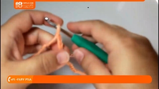 آموزش بافت پانچو یقه اسکی چند رنگه