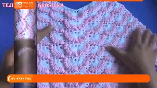 آموزش گام به گام بافت پانچو دخترانه