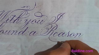 ویدیو خوشنویسی لاتین با خودکار بیک یک و شش میلیمتر