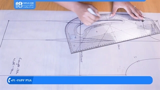 آموزش خیاطی در منزل __ کشیدن الگوی یقه انگلیسی
