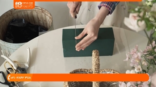 آموزش گل آرایی سبد گل با گل محمدی و رز