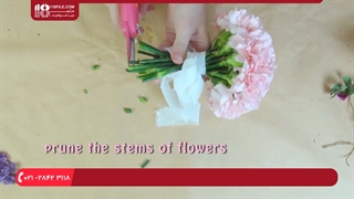 آموزش ساخت دسته گل زیبا با گل های طبیعی برای عروس خانم ها