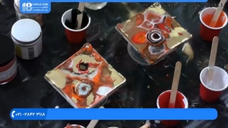 آموزش کشیدن طرح مدرن زیبا و شیک با آبستره بر روی بوم