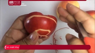 آموزش سفره آرایی - میوه آرایی با سیب