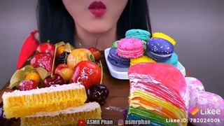 چالش آسمر/خوردن چیزای رنگارنگ