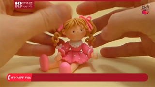 ساخت عروسک خمیری * ساخت عروسک دختر مو فرفری