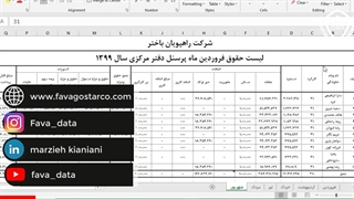 رنگ شیت های اکسل