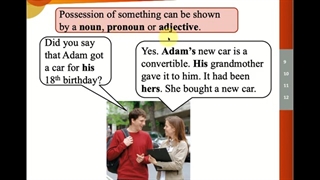آموزش زبان انگلیسی: آموزش گرامر متوسطه Possessive Nouns, Pronouns & Adjectives