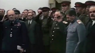 Iran (Tehran), 1943: Churchill, Roosevelt and Stalin meeting