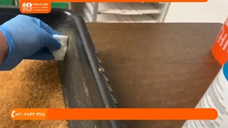 آموزش پرورش کرم میل ورم - نحوه حذف کنه های دانه ای از سینی های کرم