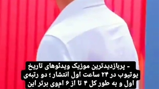 پربازدید ترین موزیک ویدئوهای تاریخ یوتیوب در 24 ساعت اول انتشار...