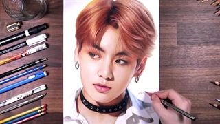 نقاشی عالی از جانگ کوکʕ♡˙ᴥ˙♡ʔ