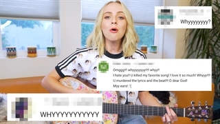 دختری که با کامنت های منفی که بهش دادن آهنگ نوشت