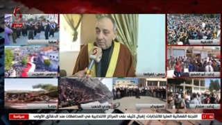 مراسل  الإخباریة السوریة فی حمص اسامة دیوب من منطقة کفرلاها  ونقل أجواء سیر العملیة الانتخابیة