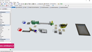 پروژه شبیه سازی خط تولید و مونتاژ با نرم افزار Flexsim