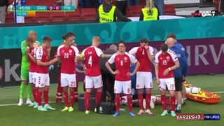 لحظه بیهوش شدن کریستین اریکسن در یورو 2020