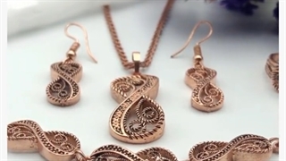 سرویس زیورآلات مسی ملیله مدل بی نهایت کد JW231