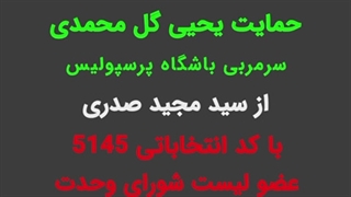 حمایت سرمربی پرسپولیس از «سیدمجید صدری»