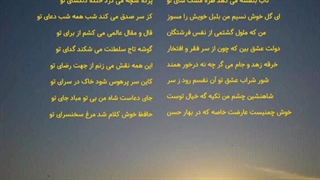 حافظ خوانی . تاب بنفشه میدهد طره مشک سای تو