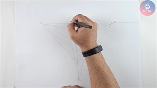 ترسیم احجام هندسی در قالب پرسپکتیو 3 نقطه ای قسمت دوم