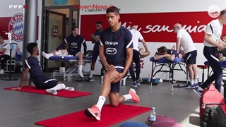 تمرینات تیم ملی فوتبال فرانسه در مجموعه بایرن مونیخ