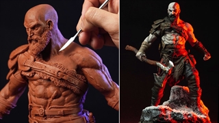 ساخت مجسمه کریتوس از بازی God of War
