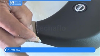 آموزش تودوزی خودرو | اندازه گیری،برش و دوخت روکش چرم وسط فرمان(پشت)