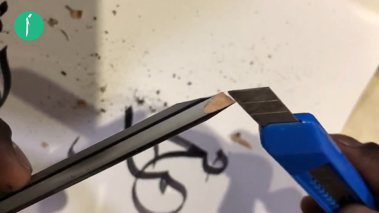 آموزش ساخت قلم خطاطی از یک مداد ساده