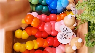 اسباب بازی چوبی کرم رنگین کمانی منعطف کد BZ-07-A