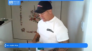 آموزش رنگ آمیزی ساختمان | رنگ آمیزی دیوار ( رنگ کردن نرده های راه پله با قلم )