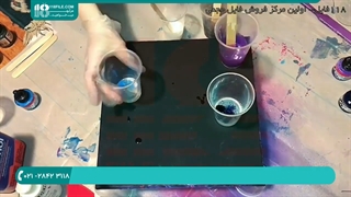 نقاشی با رزین اپوکسی|ساخت میز رزینی|آموزش اپوکسی(ایجاد طرح های سلولی با رزین)