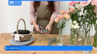 آموزش گل آرایی | فیلم گل آرایی | گل آرایی مدرن | گل آرایی طبیعی (دسته گل عروس لیلیوم)