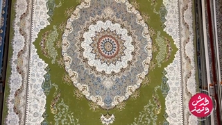 فرش 1200 شانه ماشینی زمینه سبز